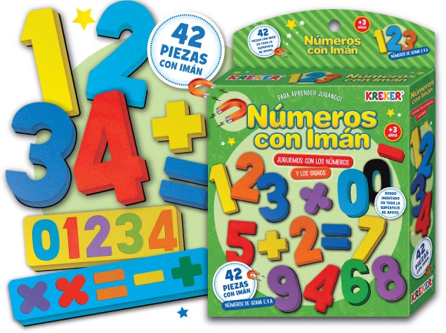 Números de goma con imán
