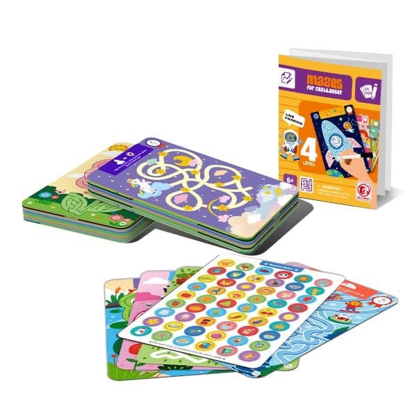 Box juegos lógica reutilizables con stickers - Imagen 4