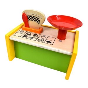 Juego didáctico balanza de madera