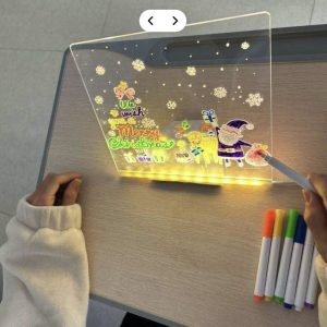 Pizarra Mágica Acrílica con LED 20x20 cm
