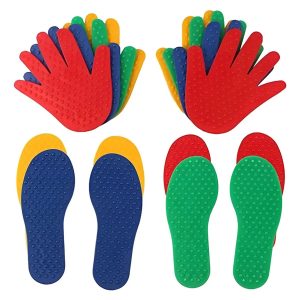 Set De 8 Pares Huellas De Manos Y Pies - Juego De Equilibrio