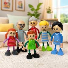 Familia de Muñecos de Madera Articulados - Imagen 6