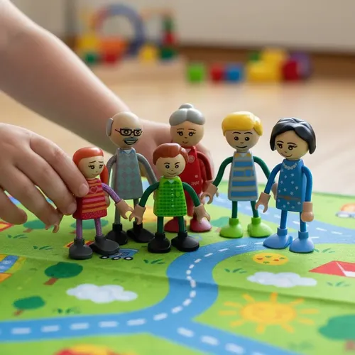 Familia de Muñecos de Madera Articulados - Imagen 4