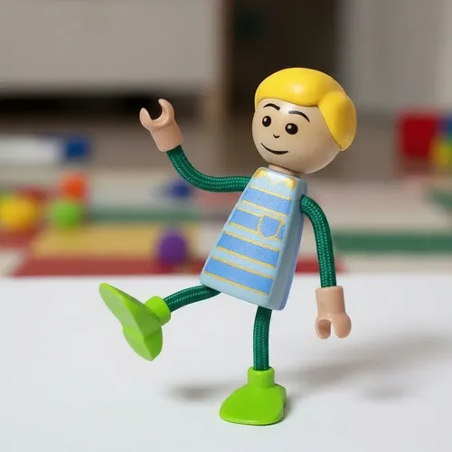 Familia de Muñecos de Madera Articulados - Imagen 2