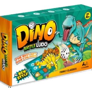 Juego De Mesa Dino Ludo Con Peones Forma De Dinosaurios
