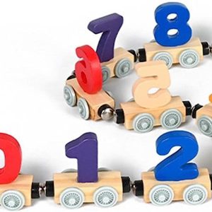Tren magnético de madera educativo