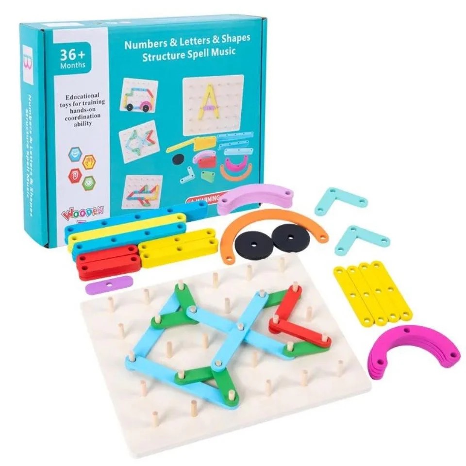 Puzzle Montessori: Letras, Números y Figuras