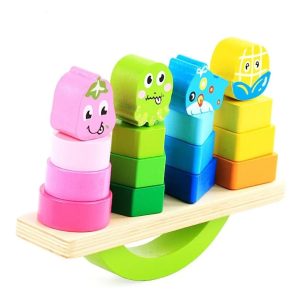 Balanza De Madera Con Animales Para Encastrar
