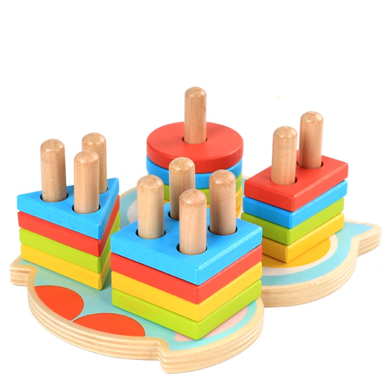 Juego de Madera Encastre Agujeritos - 16 piezas