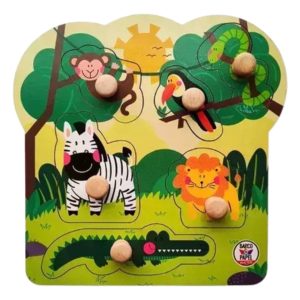 Encastre de Madera Animales de la Selva – Barco de Papel