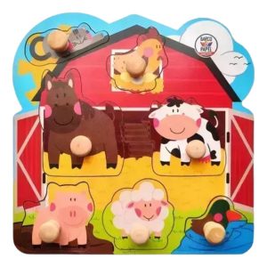 Encastre de Madera Animales de la Granja – Barco de Papel