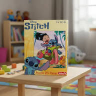 Puzzle Lilo Y Stitch Infantil 20 Piezas Carton 21x19