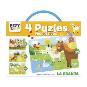 Set de Puzles de la Granja – 4 Rompecabezas Evolutivos