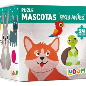Puzle Brillante de Mascotas – 24 Piezas