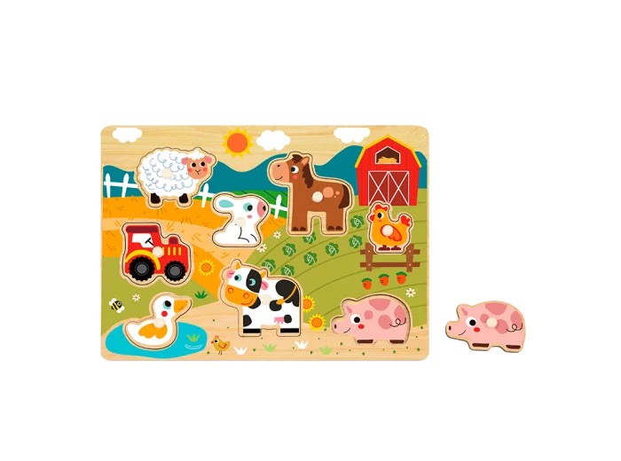 Puzzle de Madera Animales de la Granja - Hi Pando
