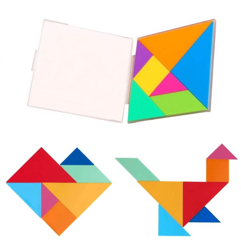 Tangram Colorido Plástico – 7 piezas | BRW - Imagen 2