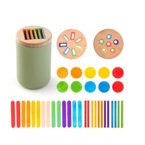 Juego de encastre con cilindro y varillas